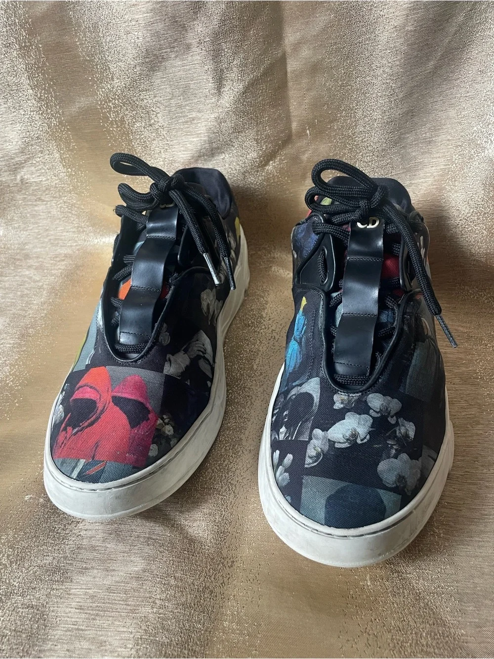 Dior Homme men’s multicolor print sneakers, made in Italy. Size EU 42.5.